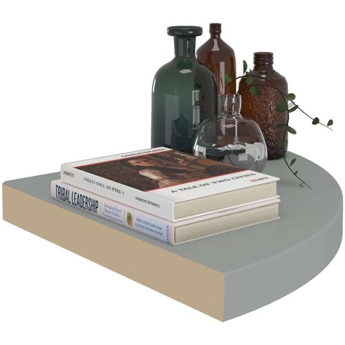 VidaXL plutajuće kutne police 4 kom sive 35 x 35 x 3,8 cm MDF Slike