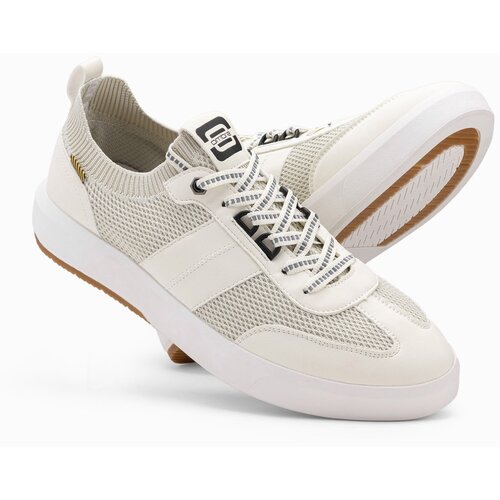 Ombre Men&amp;#039;s slip-on structured fabric sneakers - sand Slike