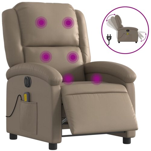Maison Chic Električni masažni naslanjač - Relax naslanjač kapučino umetno usnje, (22134463) Cene