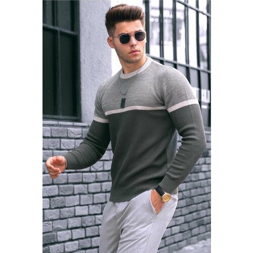 Madmext Sweater - Khaki - Regular fit Cene
