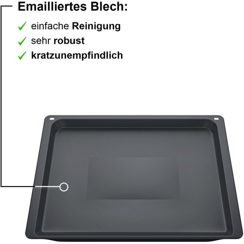 Bosch HEZ631070 Peka za pecenje 30 x 455 x 375 mm, pogodna za pirolizu, pogodna za pranje u perilici posuda. Slike