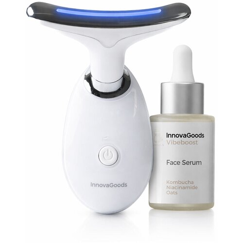  Pack masažni pripomoček za obraz učvrstitveni z LED-EMS in toploto in serum za obraz Kombucha Vibeboost 30ml InnovaGoods Cene