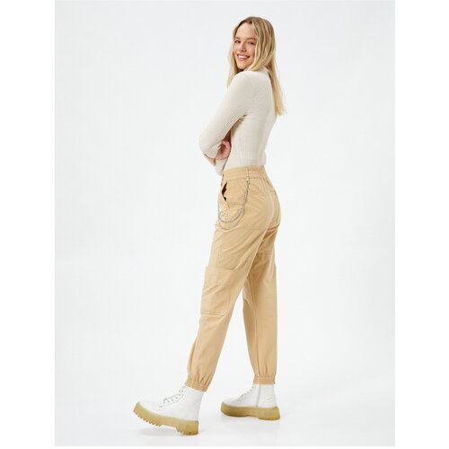 Koton Jogger Pants with Chain Detailed Pockets, Elastic Waist. Slike