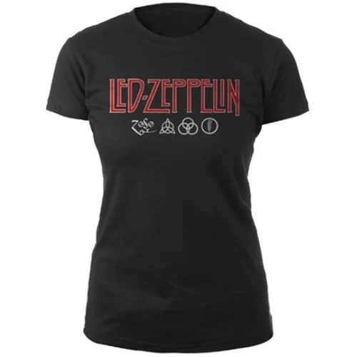 Led Zeppelin Košulja Logo & Symbols Black M