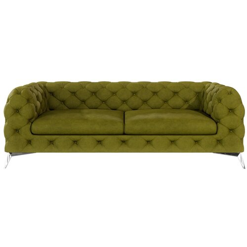 Ropez Zelena baršunasti sofa 225 cm Chelsea – Cene