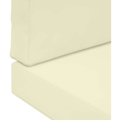  Jastuk za vanjsku sofU 2 pcs Krema Poliester - Krema 60 x 60 cm 1x sjedalo +1x naslon (3D bez bartaga) Slike