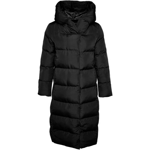 Trendyol Black Oversize Water Repellent Long Quilted Inflatable Coat with Side Snap Fasteners Slike