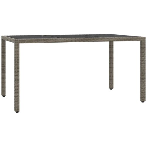  5-dijelni vrtni blagovaonski set sivi od poliratana Siva 150 cm table length Slike