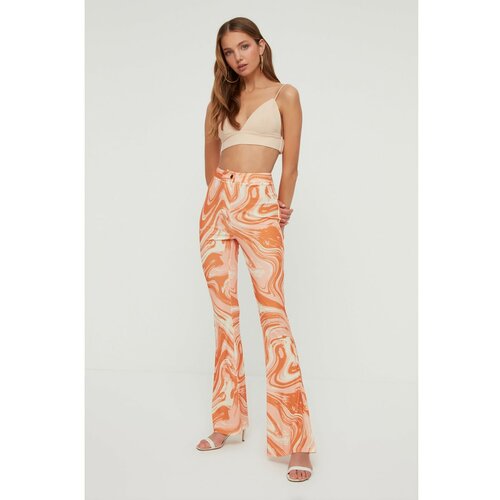Trendyol Orange Flare Trousers Slike