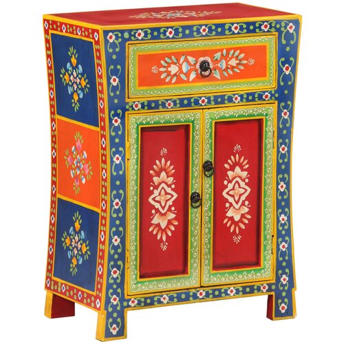 VidaXL Ručno obojena komoda 54 x 30 x 74 cm od masivnog drva manga Slike