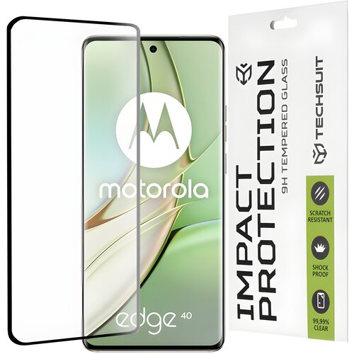 Techsuit za&scaron;titno celoplo&scaron;no staklo 111D za Motorola Edge 40/Edge (2023) - Crna Cijene