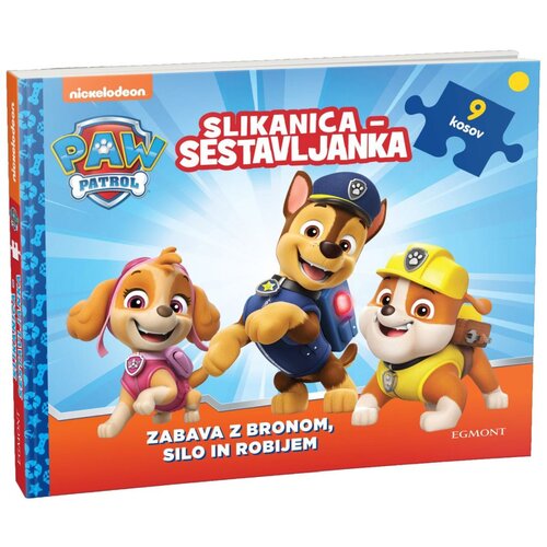 Paw Patrol slikanica-sestavljanka Zabava z Bronom, Silo in Robijem Cene