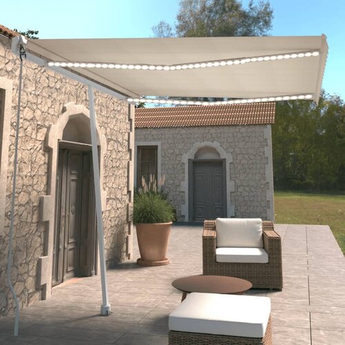 Tenda Avtomatska tenda LED + senzor 300x250 cm krem Cene