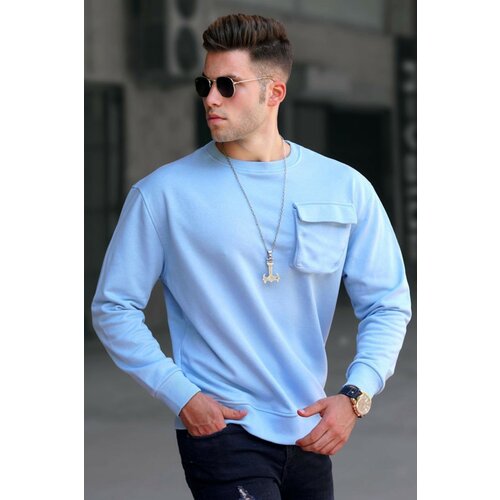 Madmext Sweatshirt - Blue - Regular fit Slike