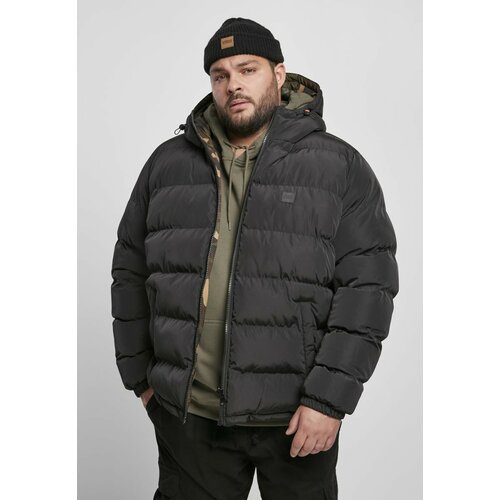 Urban Classics reversible hooded puffer jacket black/woodcamo Slike