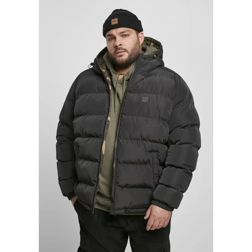 Urban Classics Reversible Hooded Puffer Jacket Black/woodcamo
