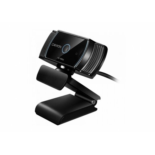 Canyon C5 1080P full HD 2.0Mega auto focus webcam with USB2.0 connector, 360 degree rotary view scope, built in MIC, IC Sunplus2281, Sensor OV2735, viewing angle 65°, cable length 2.0m, Black, 76.3x49.8x54mm, 0.106kg Slike