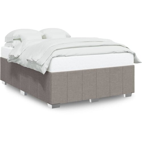 Maison Chic Posteljni okvir - Dvoposteljna postelja - Zakonska postelja brez vzmetnice taupe 140x190 cm blago-J12623, (21760825) Slike