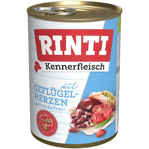  Varčno pakiranje RINTI Kennerfleisch 12 x 400 g - Perutninska srca Cijene
