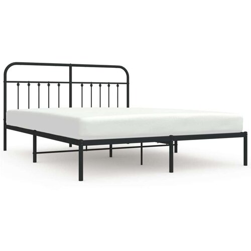 VidaXL Metalni okvir za krevet s uzglavljem crni 183x213 cm Slike