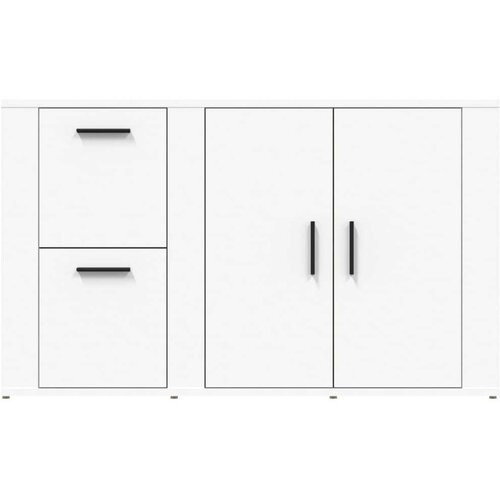 vidaXL Komoda bela 100x33x59,5 cm inženirski les Cene
