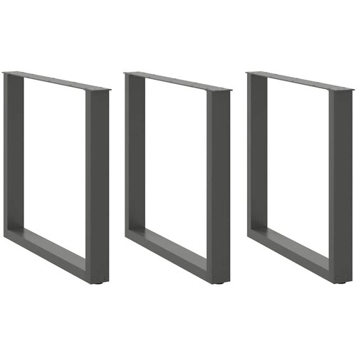  Noge za blagovaonski stol U-oblik 3 kom antracit 90 x (72-73) cm čelik Cene