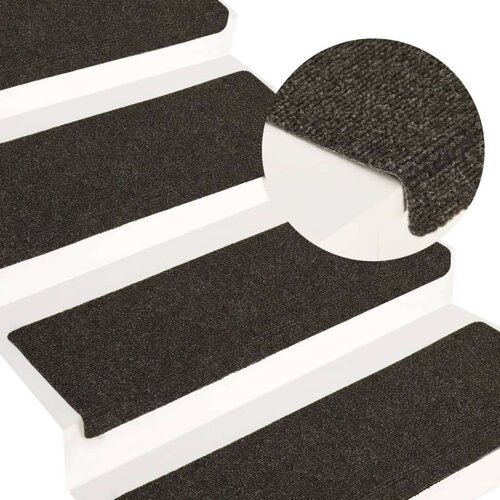  Preproge za stopnice 15 kosov 65x21x4 cm antracit, (20980938) Cene