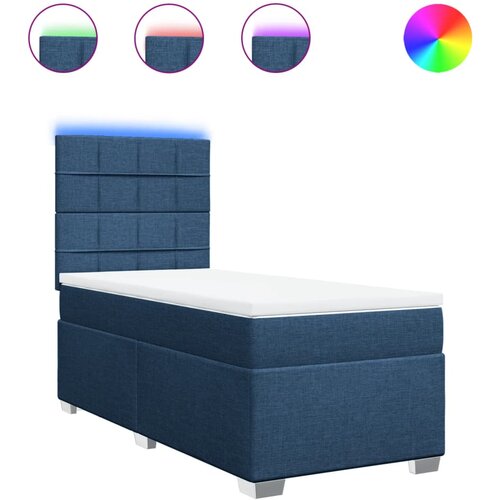 Maison Chic Box spring postelja - Vzmetna postelja z vzmetnico modra 90x200 cm blago SL4094, (21888631) Cene