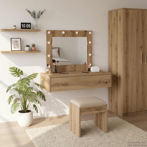  Toaletni stol Smeđa 83 x 40 x 70 cm Konstruirano drvo Cijene
