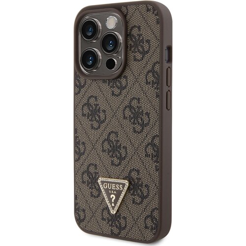 Guess Trdo ohi&amp;scaron;je za Apple iPhone 15 Pro Triangle Strass 4G, Rjava, (21244177) Slike