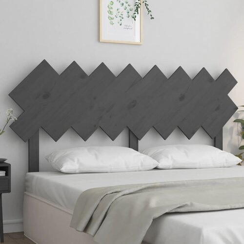  Uzglavlje za krevet sivi 159,5x3x80,5 cm od masivne borovine Cene