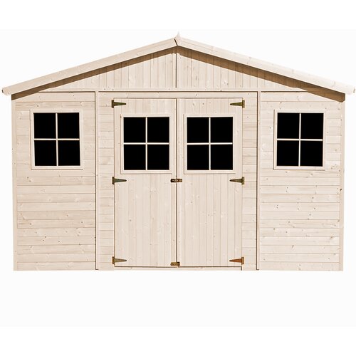 Timbela Lesena vrtna hi&amp;scaron;a - 418x320xH246 cm/11,91 m2 - Vrtna lopa s podi - M331+M331G, (21823607) Slike