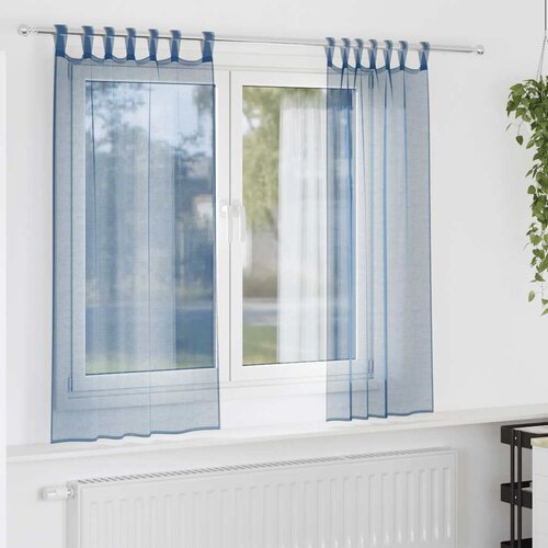 Voile zavjese s petljama 2 kom. kraljevsko plave 140x140 cm Cijene