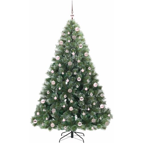  Umjetno božićno drvce s stalakom Zelena 210 cm PE i PVC 130 x 130 x 210 cm Slike