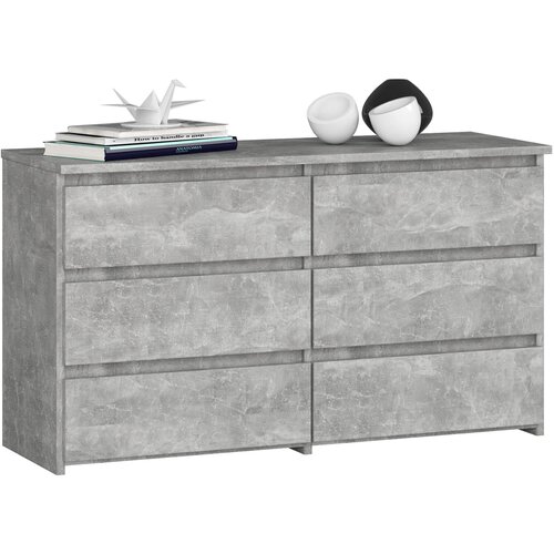 AKORD Cl100 Komoda, 6 Predalov, Beton, (5000332271) Cene
