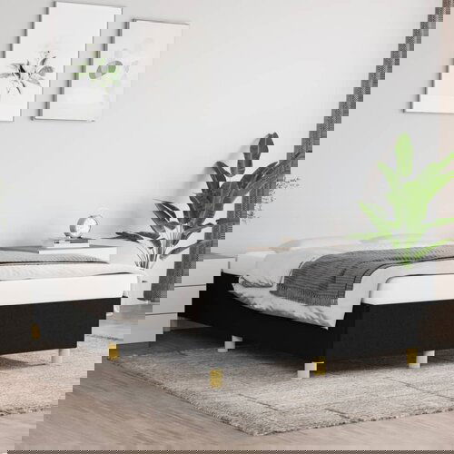 The Living Store Posteljni okvir črn 120x200 cm blago - Posteljni Okvir, (21527878) Cene