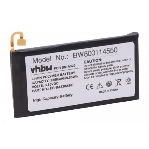 VHBW Baterija za Samsung Galaxy A3 (2017) / SM-A320, 2350 mAh Slike