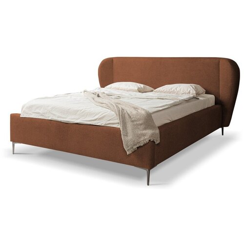 Makamii Tapecirani bračni krevet s podnicom 180x200 cm boje terakote Makana – Cijene