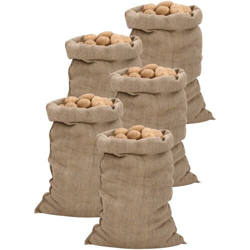 VidaXL Vreče iz jute 5 kosov 60x105 cm 100 % juta 340 gsm Slike