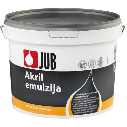 Jub akrilni osnovni premaz in plastifikator akril emulzija bela 5 kg Slike