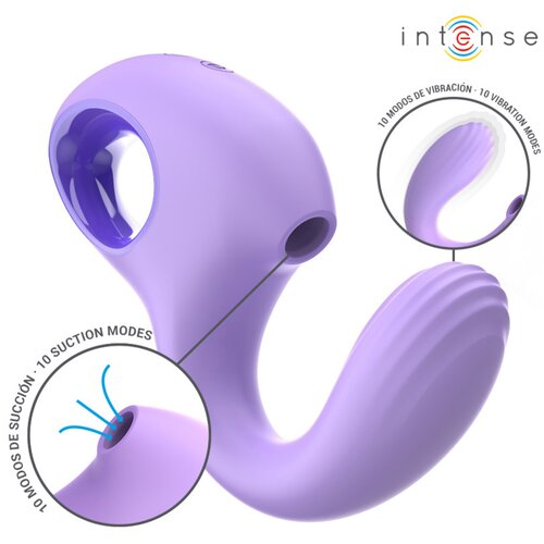Intense Baxter Dual Vibrator & Stimulator with Remote Violet Cene
