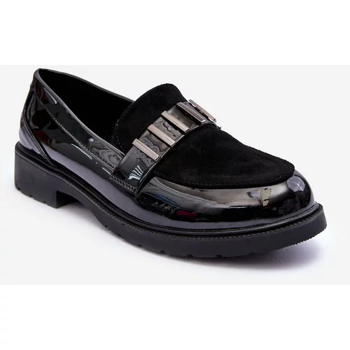 Kesi Shiny loafers with black SBarski HY317 decoration