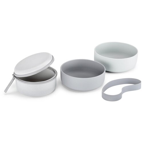 MiaCara Silikonski putni set posuda za pse &amp;oslash; 19 cm Bento Concrete/Slate &amp;ndash; Slike