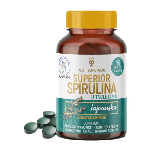 Just Superior Organska Spirulina u tabletama, 150 x 500 mg Slike