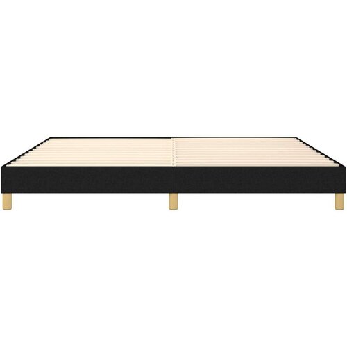 VidaXL Okvir za krevet s oprugama crni 200 x 200 cm od tkanine Slike