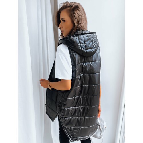 DStreet Women's long vest ASTIA black z Slike