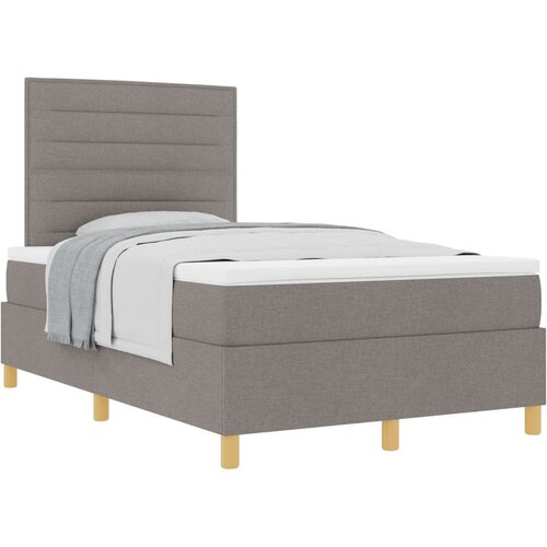  Postelja z vzmetnico z vzglavjem Taupe 120 x 190 cm blago, (5000125913) Cene