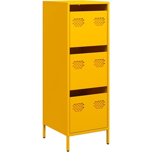 Maison Chic Visoka omara - Komoda - Predalnik gorčično rumena 39x35x103,5 cm jeklo, (21718817) Cene