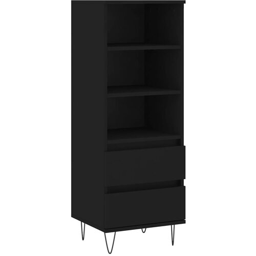 Maison Chic Visoka omara - Komoda - Predalnik črna 40x36x110 cm inženirski les, (21719240) Slike
