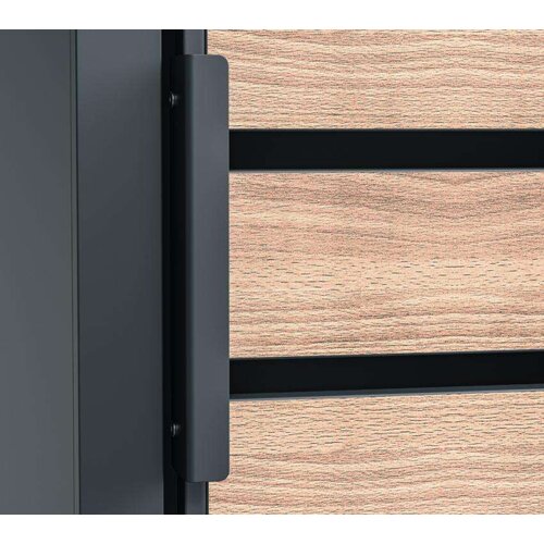  Westman - Spremi&amp;scaron;te za 4 kante za smeće Lacina | 4x240L | Izgled antracit/drvo | 80x264x116 cm - BRANDED IN GERMANY Slike